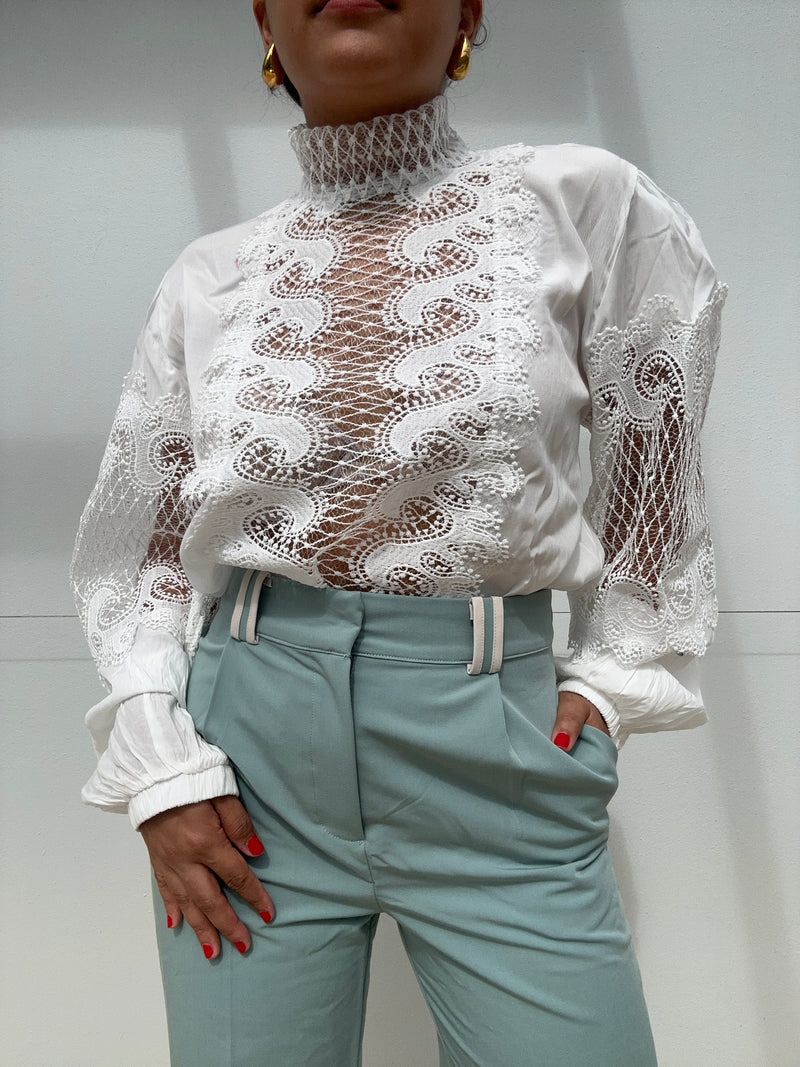 Embellished Lace Blouse