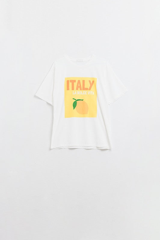 Italy T-Shirt with Graphic Print