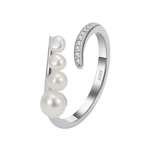 Pearl Adjustable Gold Ring