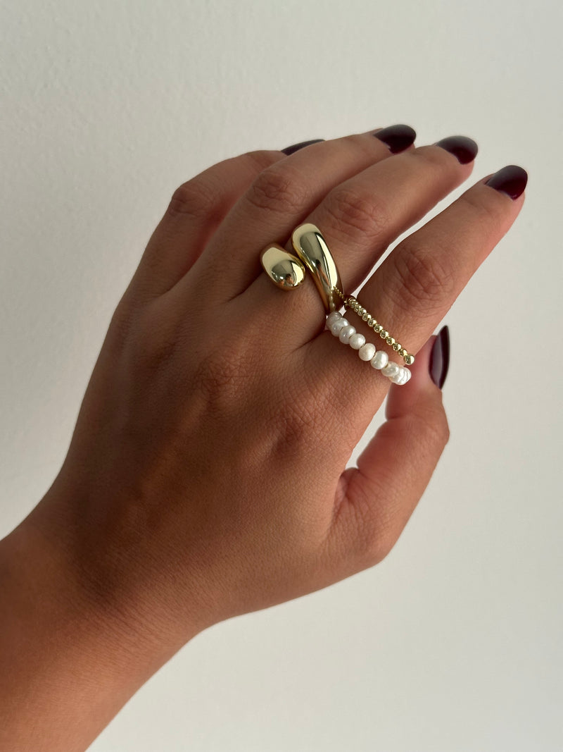 Sculpted Open Gold Ring