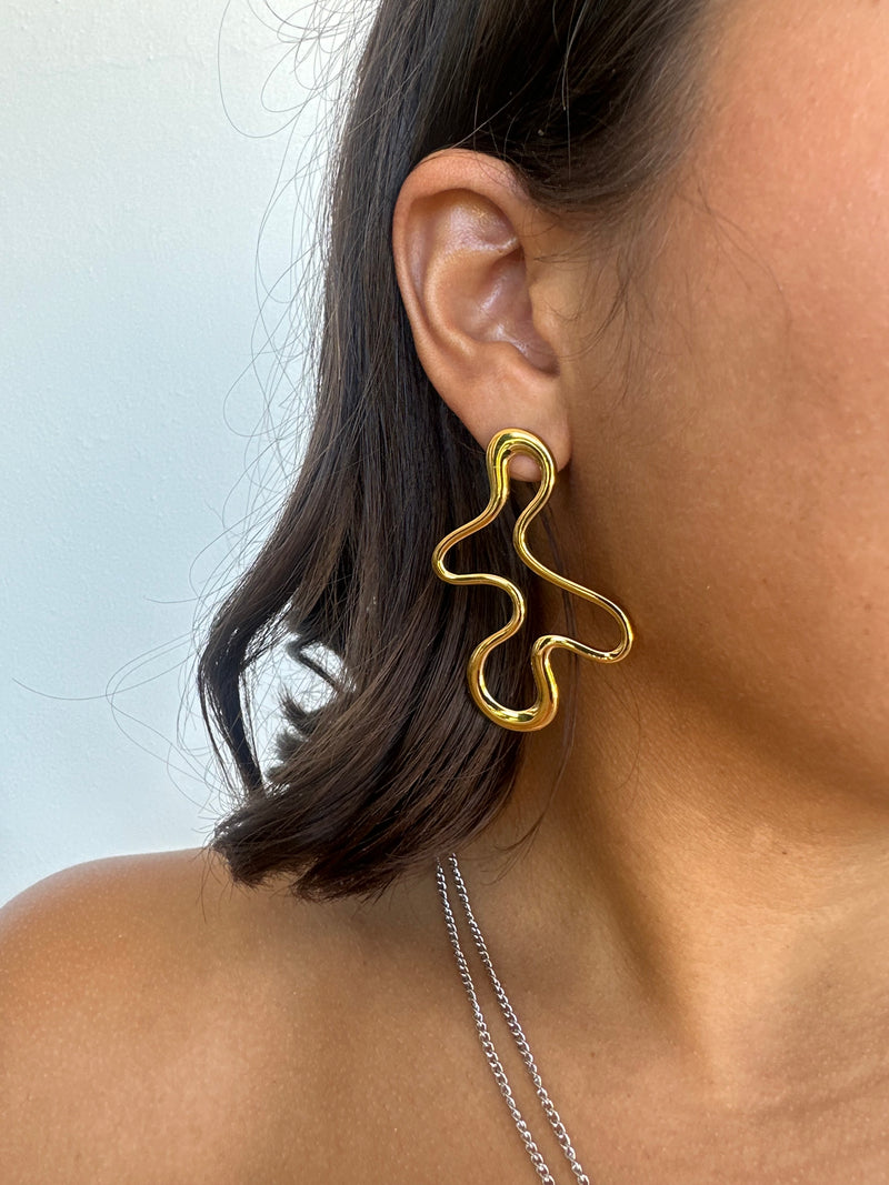 Geometric Hollowed Statement Earrings