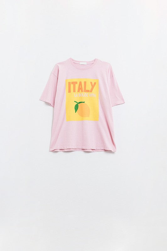 Italy T-Shirt with Graphic Print