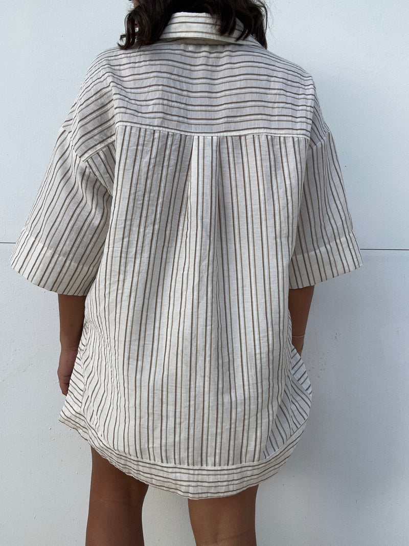 Striped Oversized Tunic Top