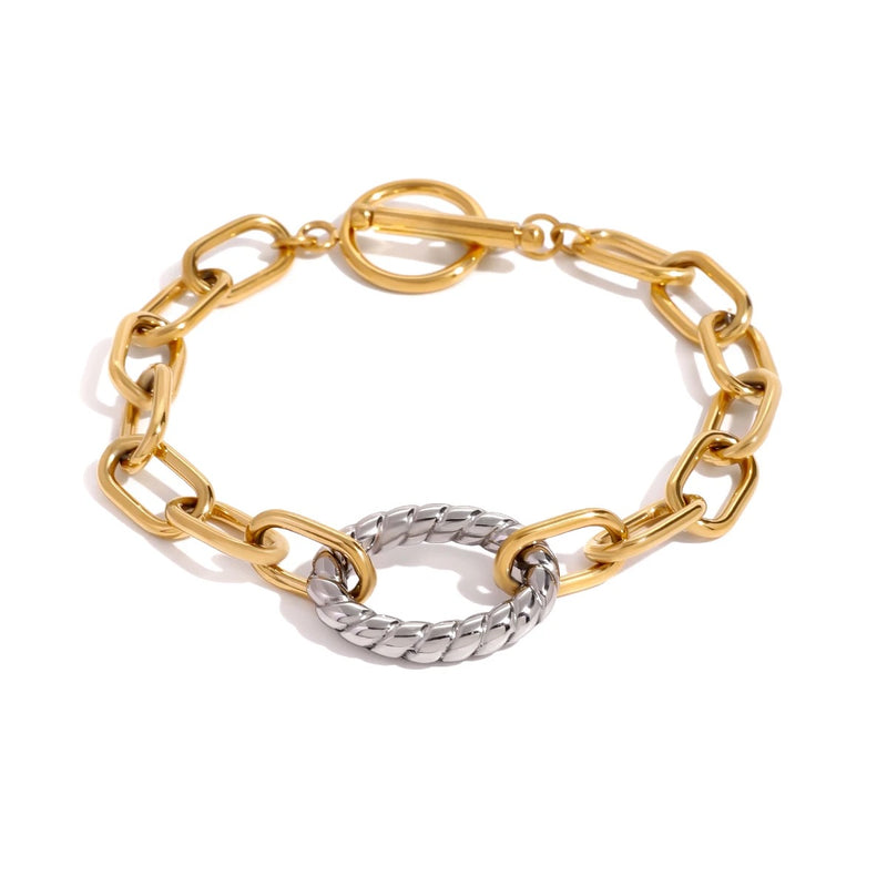 Two Tone Asymmetric Bracelet