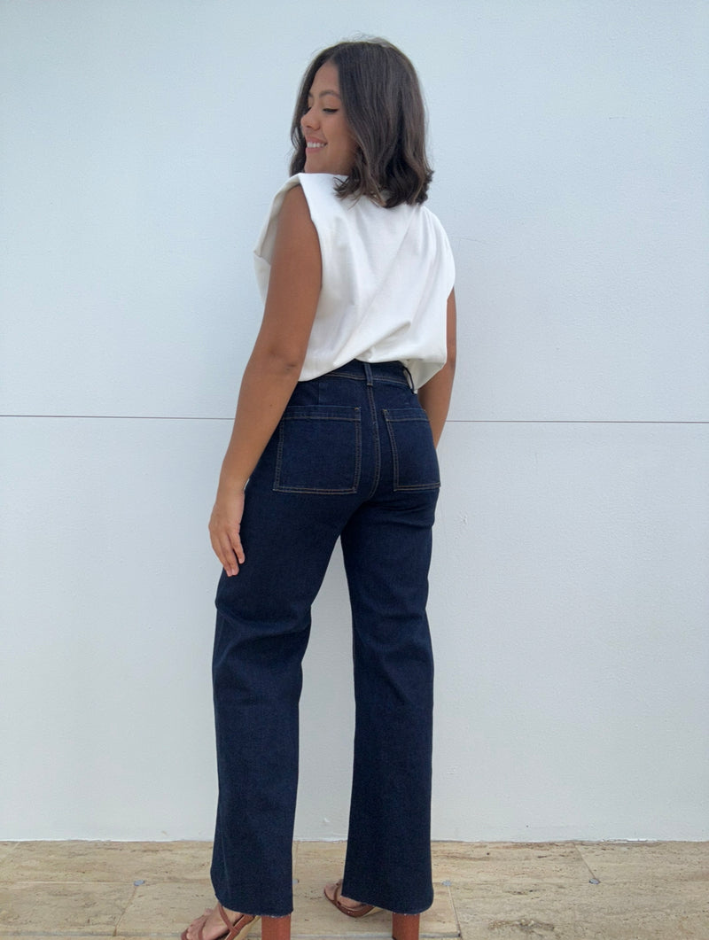 Stretched Indigo Denim