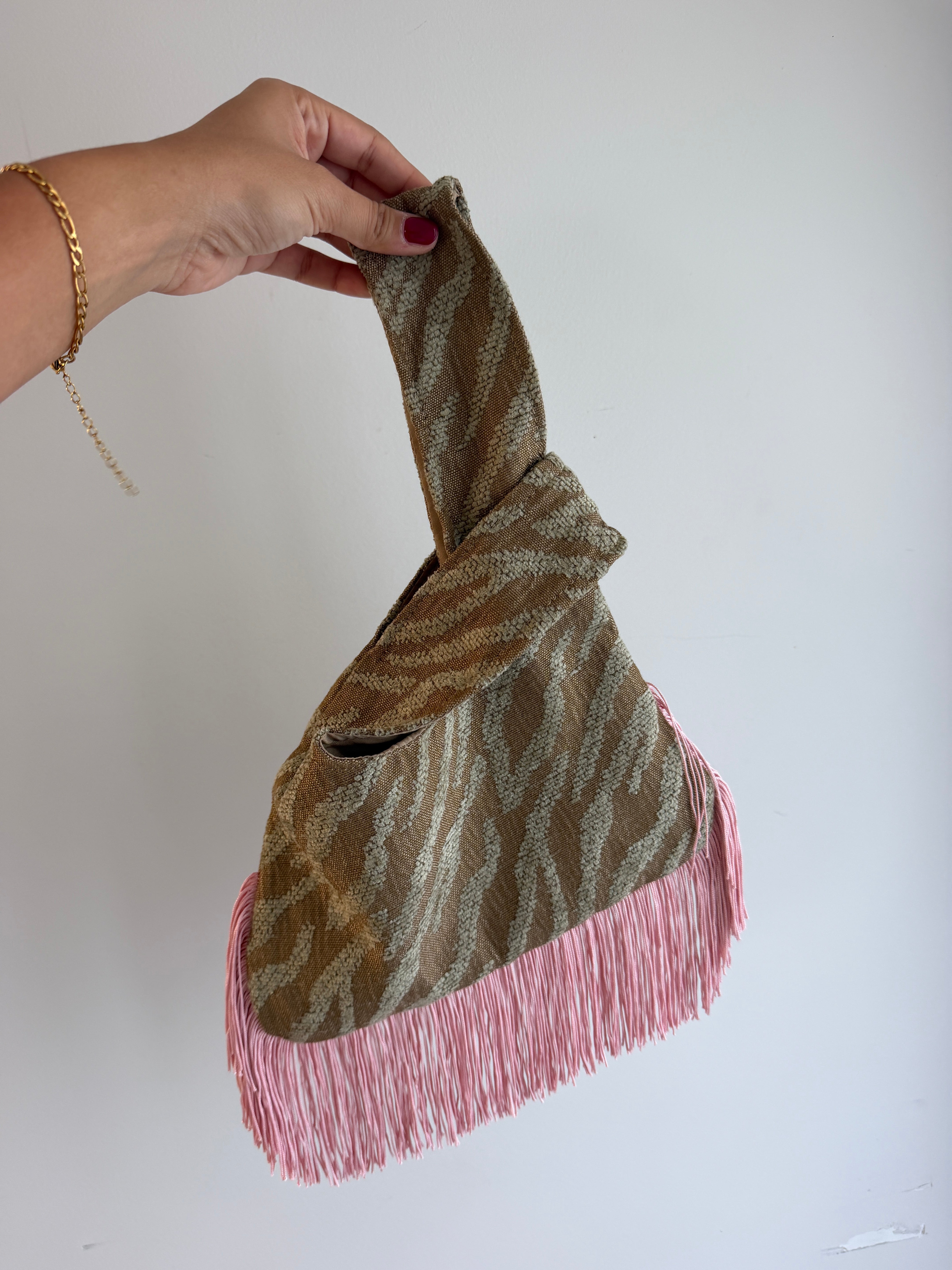 Empty Zebra Zebra Fringe Knot Bag l Handmade in Puerto Rico | Mola