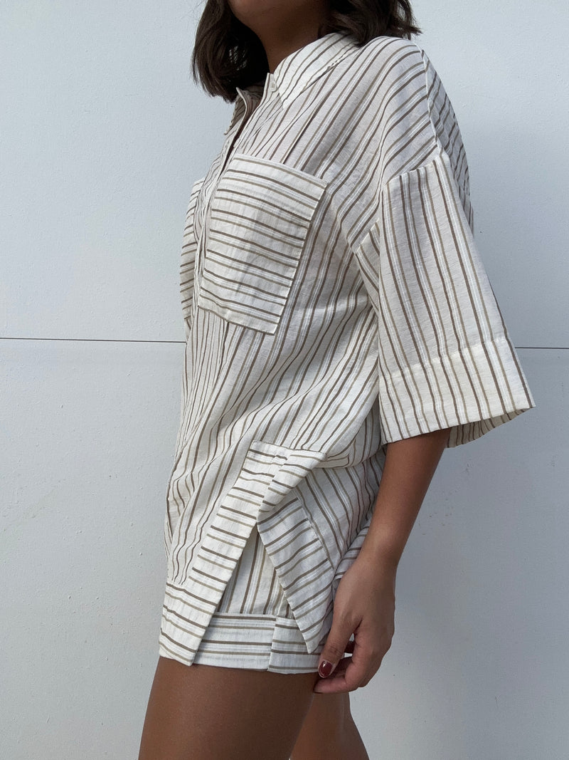 Striped Oversized Tunic Top